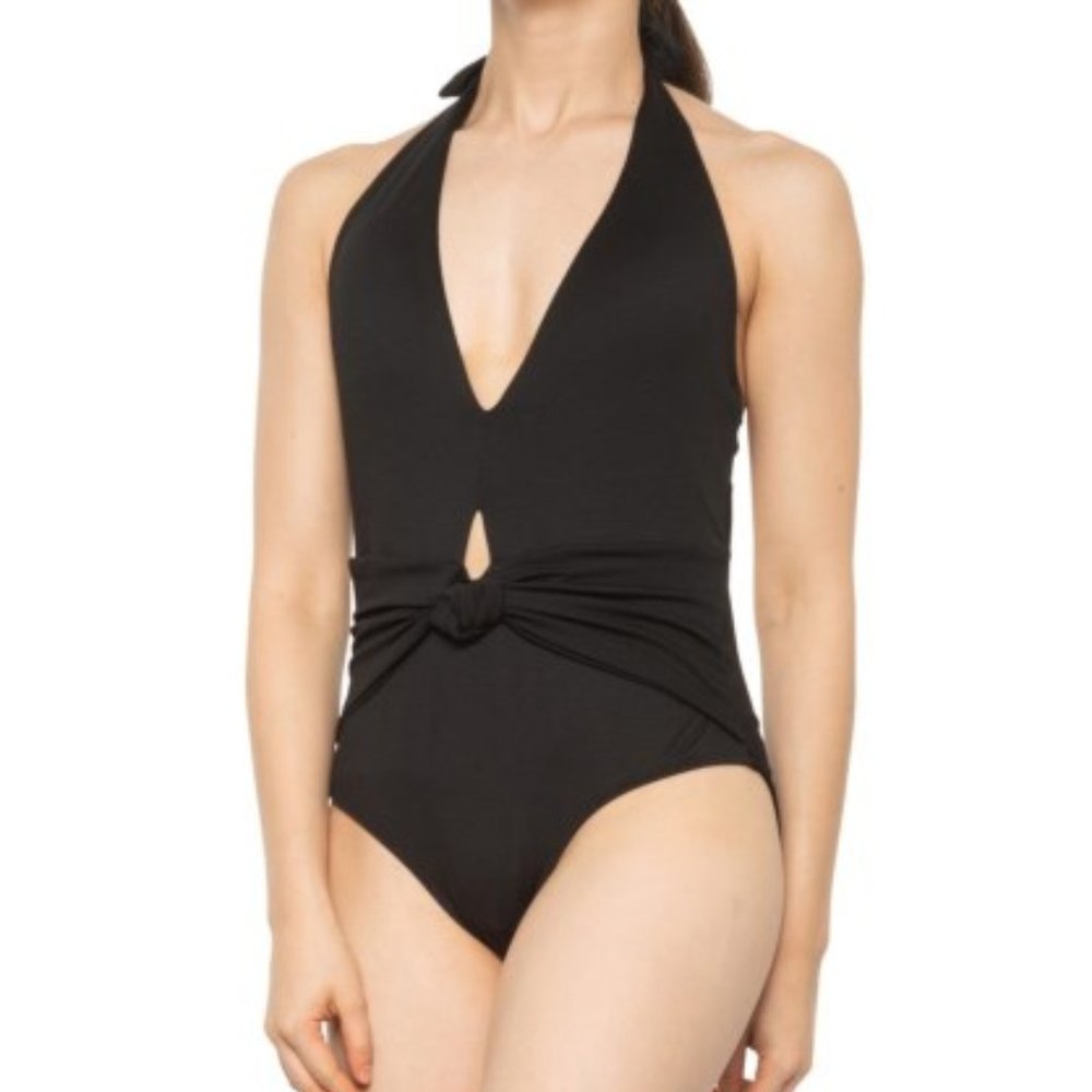 Knot-front  One-piece Swimsuit, 2-4